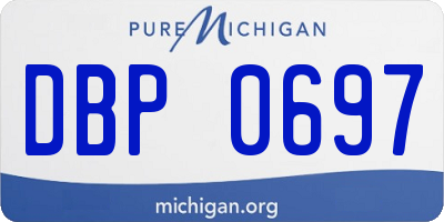 MI license plate DBP0697