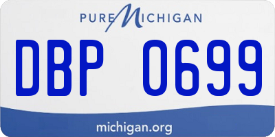 MI license plate DBP0699
