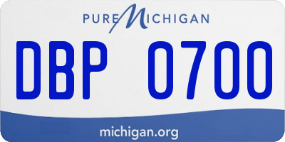 MI license plate DBP0700