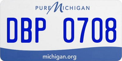 MI license plate DBP0708