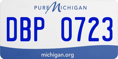 MI license plate DBP0723