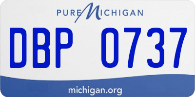MI license plate DBP0737