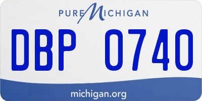 MI license plate DBP0740