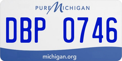 MI license plate DBP0746
