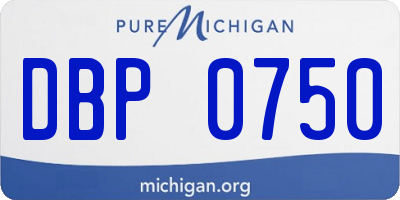 MI license plate DBP0750