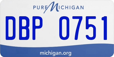 MI license plate DBP0751