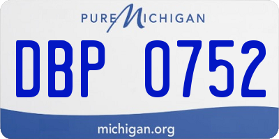 MI license plate DBP0752