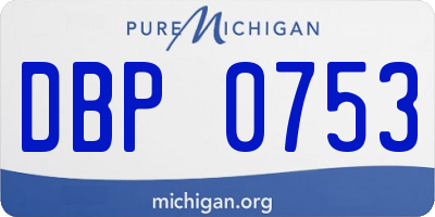 MI license plate DBP0753