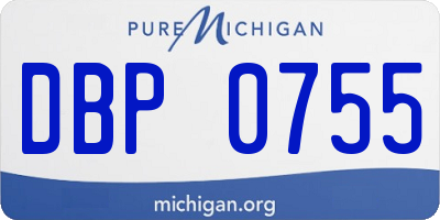 MI license plate DBP0755
