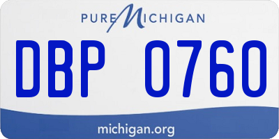MI license plate DBP0760