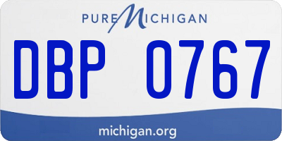MI license plate DBP0767