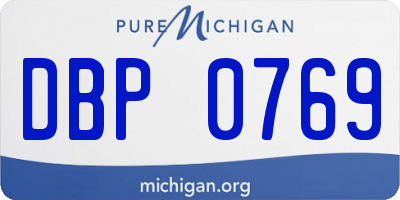 MI license plate DBP0769
