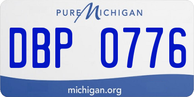MI license plate DBP0776