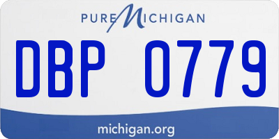 MI license plate DBP0779