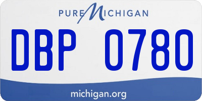 MI license plate DBP0780