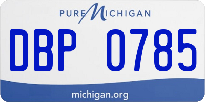 MI license plate DBP0785