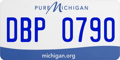 MI license plate DBP0790