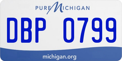 MI license plate DBP0799