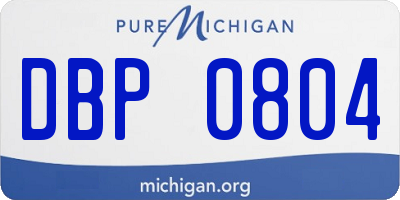 MI license plate DBP0804
