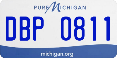 MI license plate DBP0811