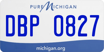 MI license plate DBP0827