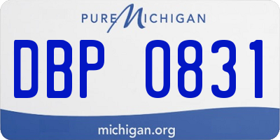 MI license plate DBP0831