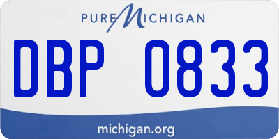 MI license plate DBP0833