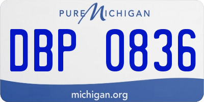MI license plate DBP0836