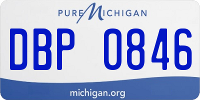 MI license plate DBP0846