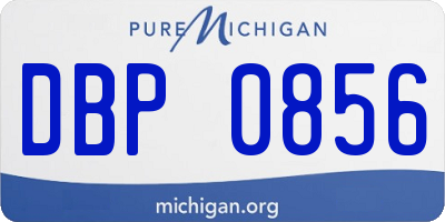 MI license plate DBP0856