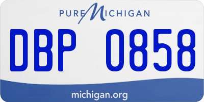 MI license plate DBP0858