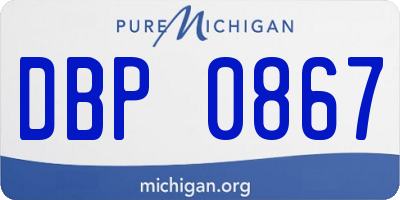 MI license plate DBP0867