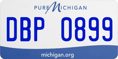 MI license plate DBP0899