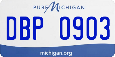 MI license plate DBP0903