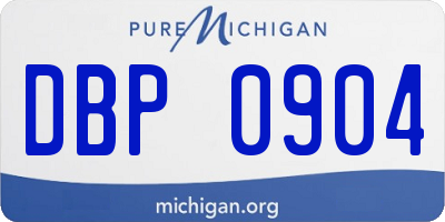 MI license plate DBP0904