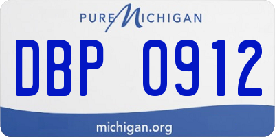 MI license plate DBP0912
