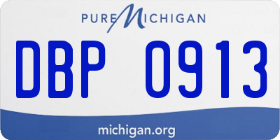 MI license plate DBP0913