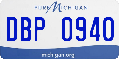 MI license plate DBP0940