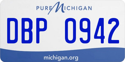 MI license plate DBP0942