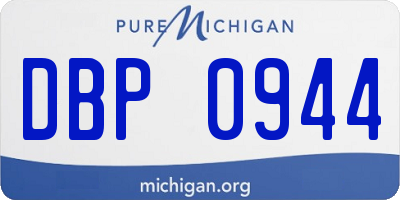 MI license plate DBP0944