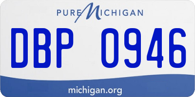 MI license plate DBP0946