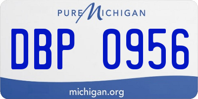 MI license plate DBP0956