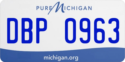 MI license plate DBP0963