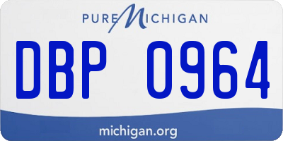 MI license plate DBP0964