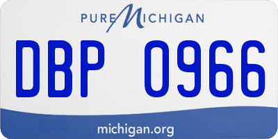 MI license plate DBP0966