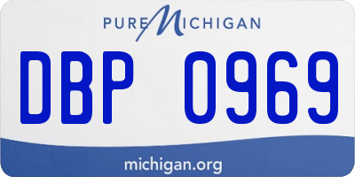 MI license plate DBP0969