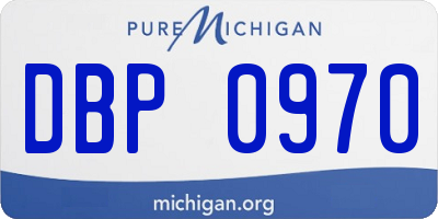 MI license plate DBP0970