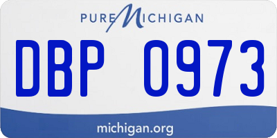 MI license plate DBP0973