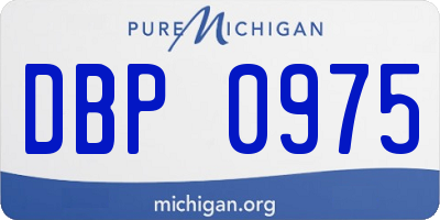 MI license plate DBP0975