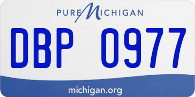 MI license plate DBP0977